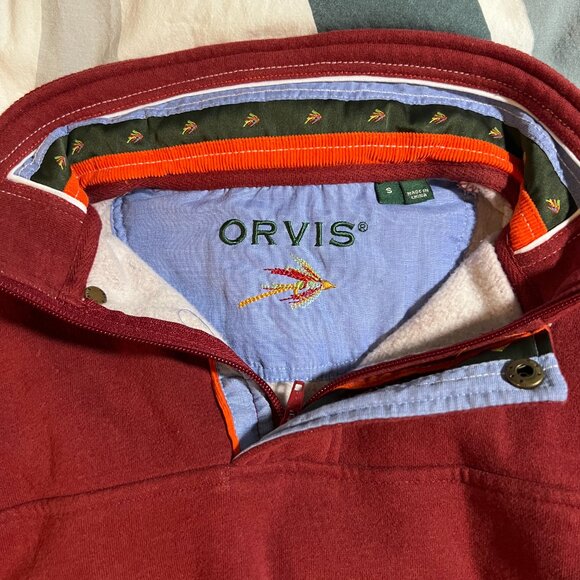 Men's Orvis Red Pullover - Picture 3 of 3